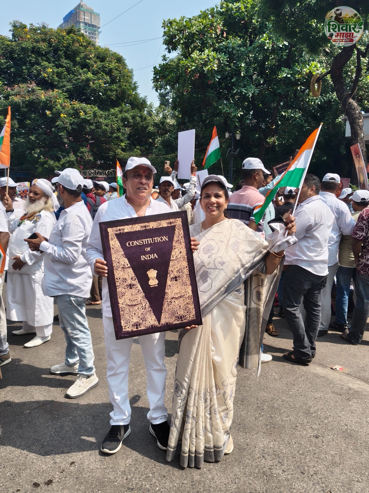 मुंबईत राष्ट्रवादी काँग्रेस शरदचंद्र पवार गटाचे लोकशाही रक्षणासाठी जनआंदोलन